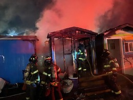 Fire in Tiny Home Village near the 7500 block of Martin Luther King Junior Way S.