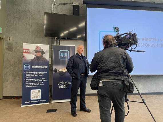 Area first responders attend training on responding to electric vehicle fires