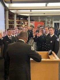 Recruit Class 116 taking their official oath of office.