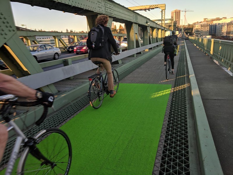 University Bridge Protected Bike Lane