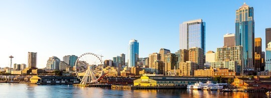 Downtown Seattle Skyline View from the Port of Seattle