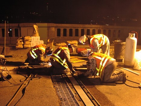 Joint repairs on the University Bridge.