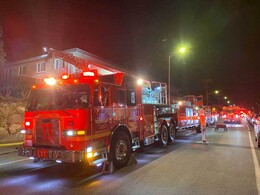 Ladder 11 on scene for a fire at the 2200 block of Alki Avenue Southwest.