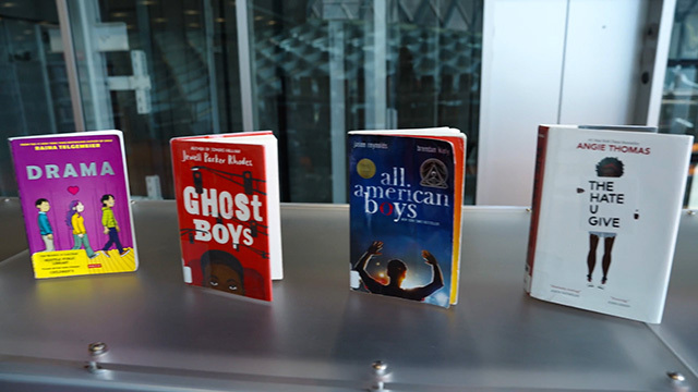 Books banned in parts of the U.S. on display at the Seattle Public Library