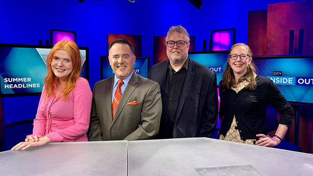 Brian Callanan with journalists Hannah Krieg, Jim Brunner, and Amy Radio