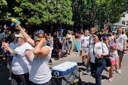 City of Seattle employees march in the 2023 Seattle Pride Parade