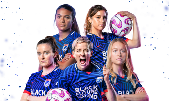 Photo of 5 players from OL Reign who are playing in the 2023 World Cup. 