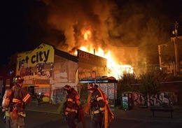 Vacant building fire at  5500 block of University Way NE