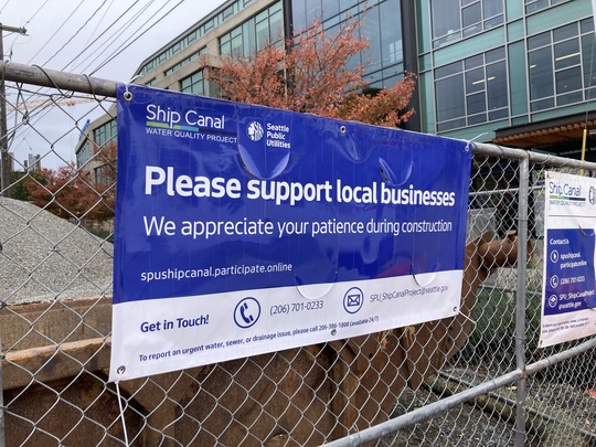 Support local businesses banner