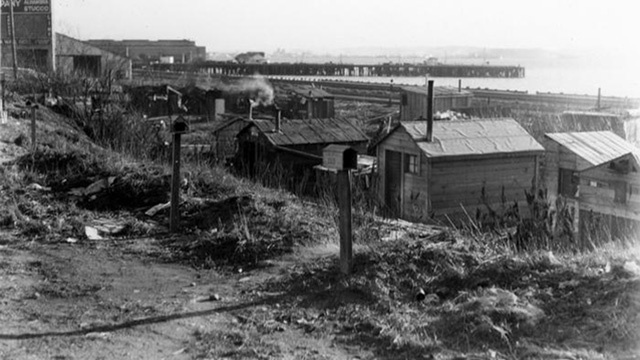 Hooverville in Seattle during the Great Depression