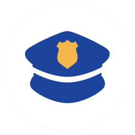 Illustration of a police officer's hat