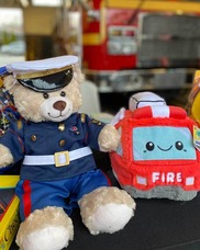 Toys for Tots Marine Corps Teddy Bear and Fire Truck