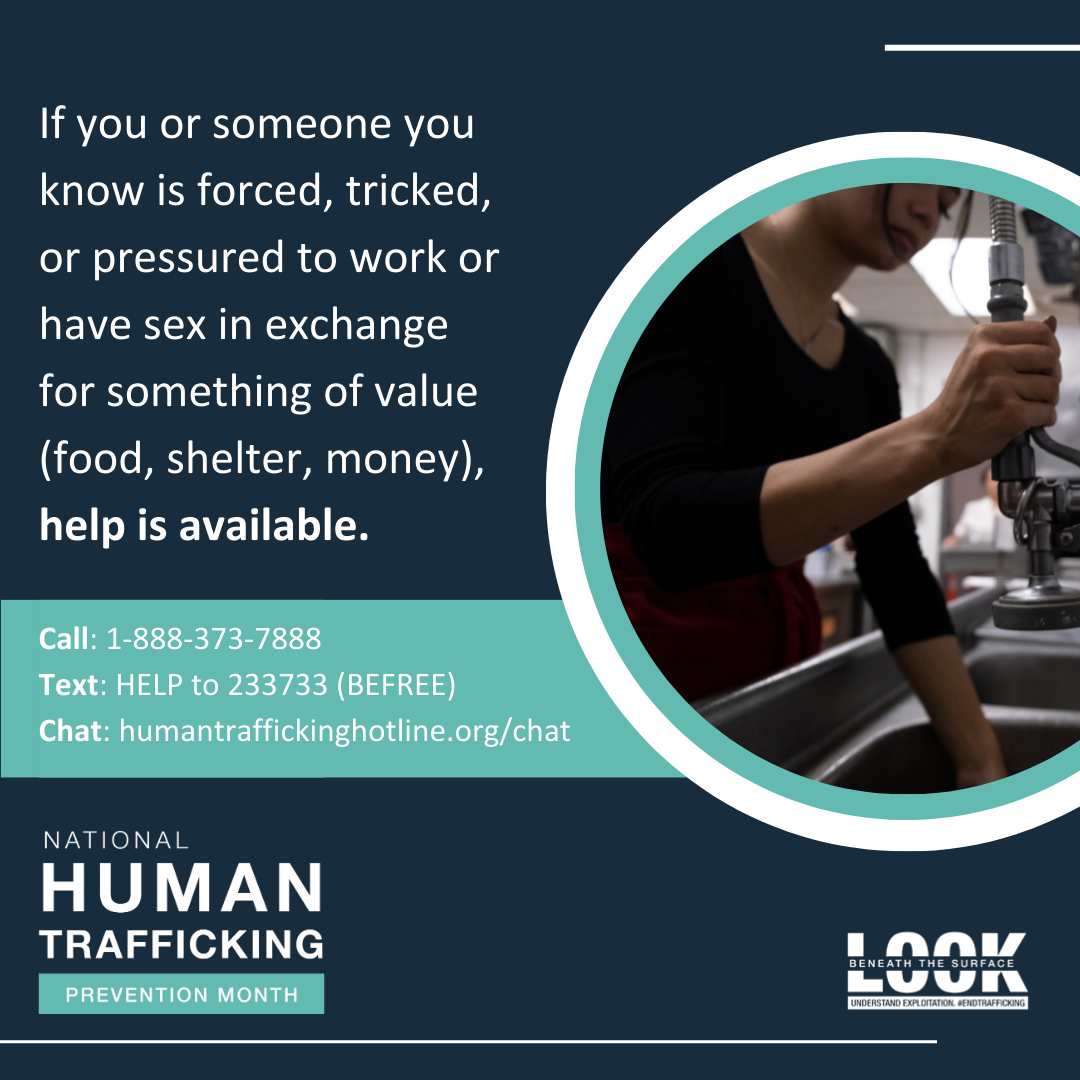 National Human Trafficking Prevention Month