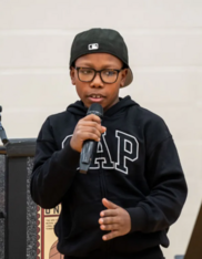 Speak with Purpose Scholar Amari Gambol, 11 (Photo: Susan Fried)