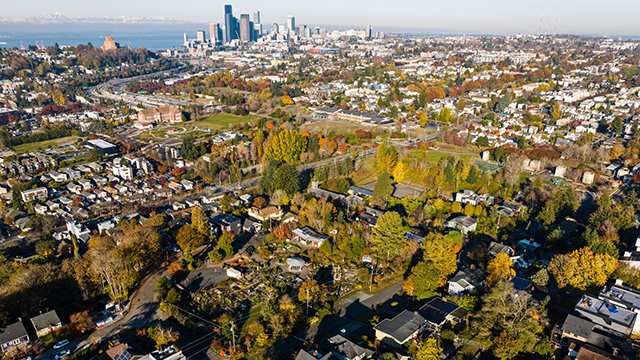 A Seattle neighborhood from above