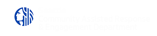 Community Assisted Response and Engagement (CARE) logo blue with white text.