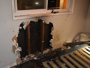 fire from baseboard heater