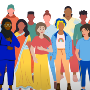 animation of people from civil rights video