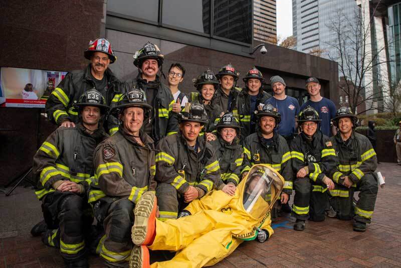 Group photo of firefighters who participated in this year's Firefighter Stairclimb