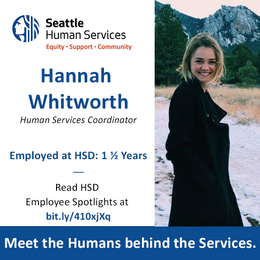 Meet the Humans behind the service graphic featuring Hannah Whitworth