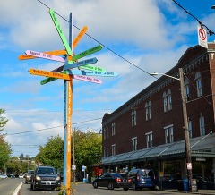 Directional sign in Fremont