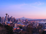 Picture of Seattle's skyline with Mount Rainier in the background