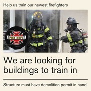 Graphic illustrating the need to acquire buildings for training new firefighters