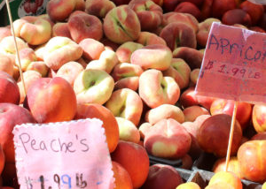 Photo of fruits on a farmers market table
