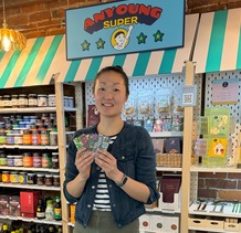 youn chung in front of anyoung super