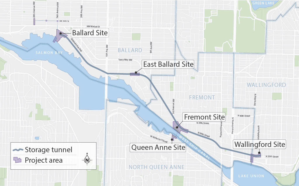 Map of Ship Canal Project
