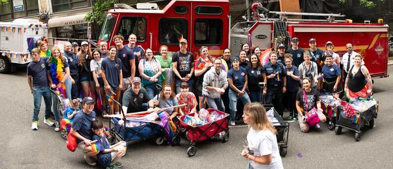 Seattle Fire participates in the Pride parade
