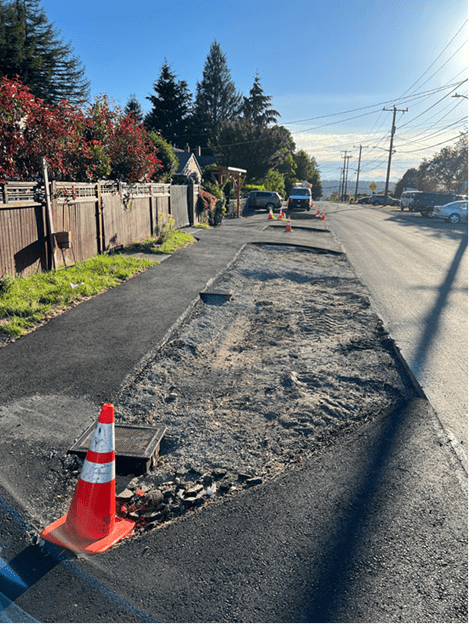 S Leo Sidewalk under construction