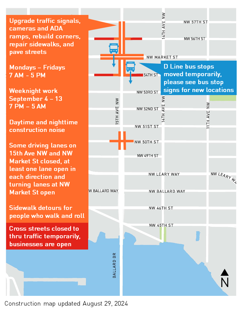 Construction area map as of August 29, 2024