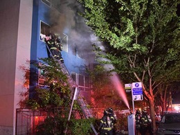 2-Alarm fire and mass casualty incident in an apartment building in the 100 block of Vine Street in Belltown.
