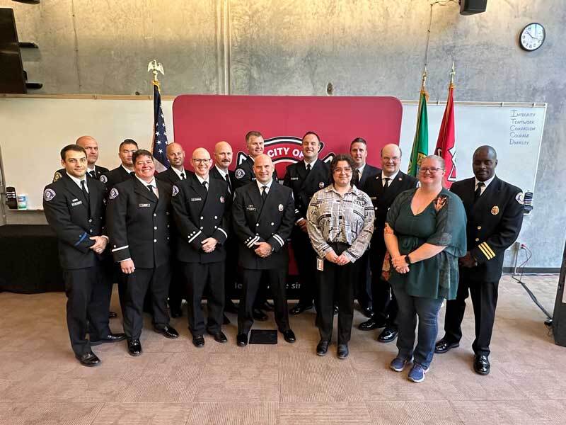 Two civilians join our professional staff and several firefighters are promoted to ranks in leadership
