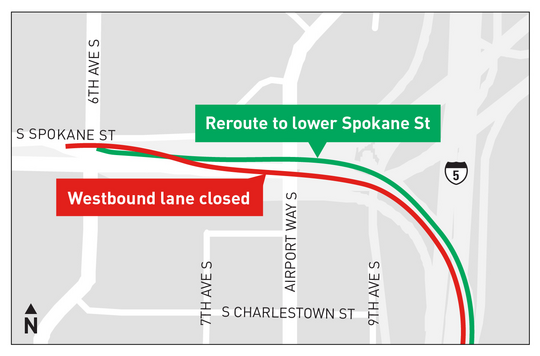 South Spokane St Viaduct Westbound Closures [Aug 16-19, 2024]