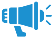 Blue Bullhorn Icon