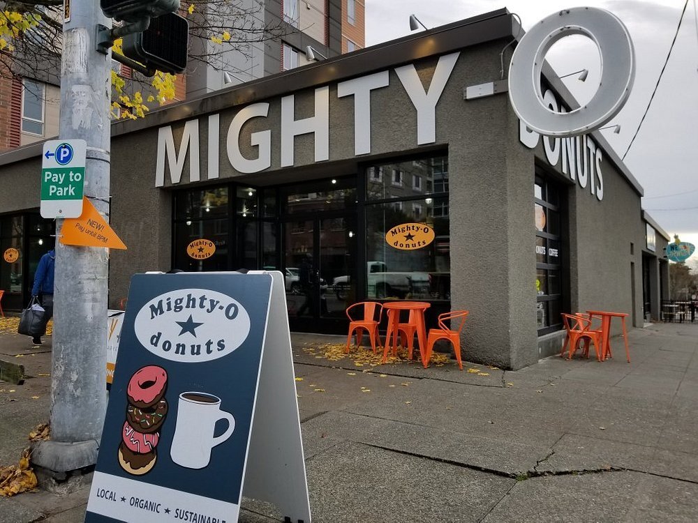 A photo of Mighty-O Donuts.