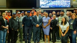 Mayor Harrell with frontline workers from Seattle Public Utilities