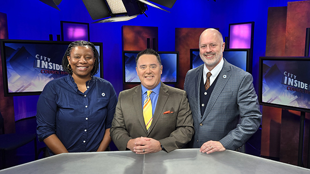 From left to right: Councilmember Joy Hollingsworth, Brian Callanan, Councilmember Robert Kettle