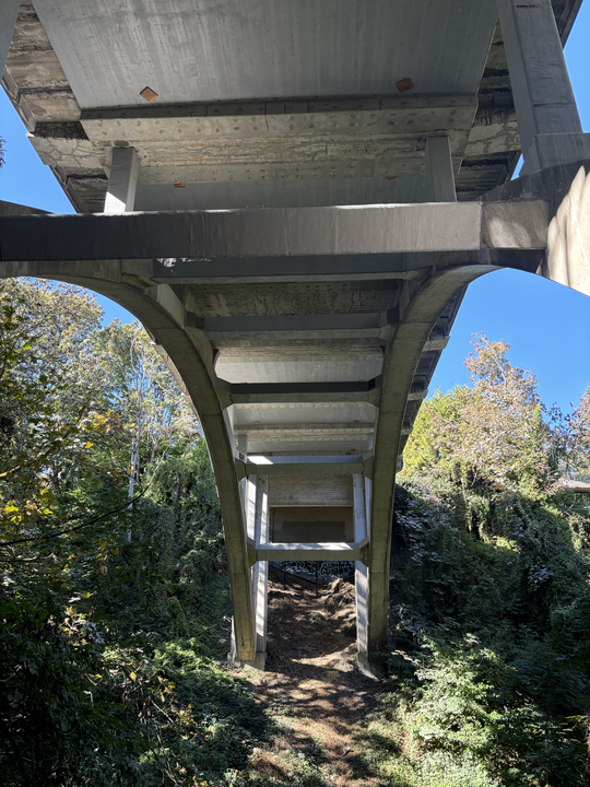 Underside of the McGraw Street Bridge