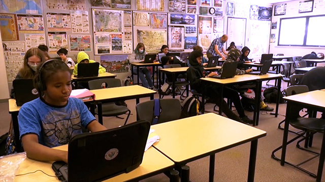 Students in a classroom