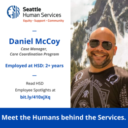Employee Spotlight social media graphic highlighting Daniel McCoy