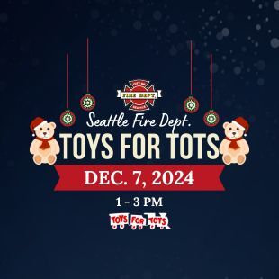 Graphic promoting Toys for Tots event on December seventh