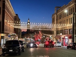 Cafe lights above jackson ave
