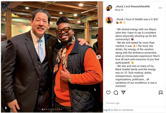 Mayor Harrell attending the Soul of Seattle event