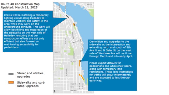Construction activities 3/21