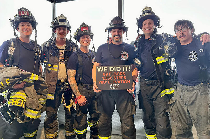 Firefighters climbed all 69 floors of the Columbia tower