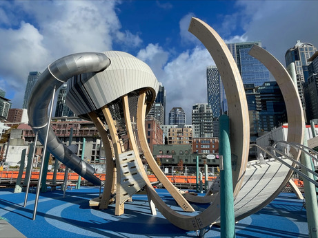 Jellyfish play structure located at Pier 58 on Seattle Waterfront