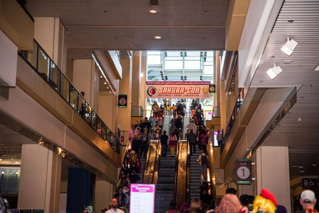 People walking around at Sakura Con